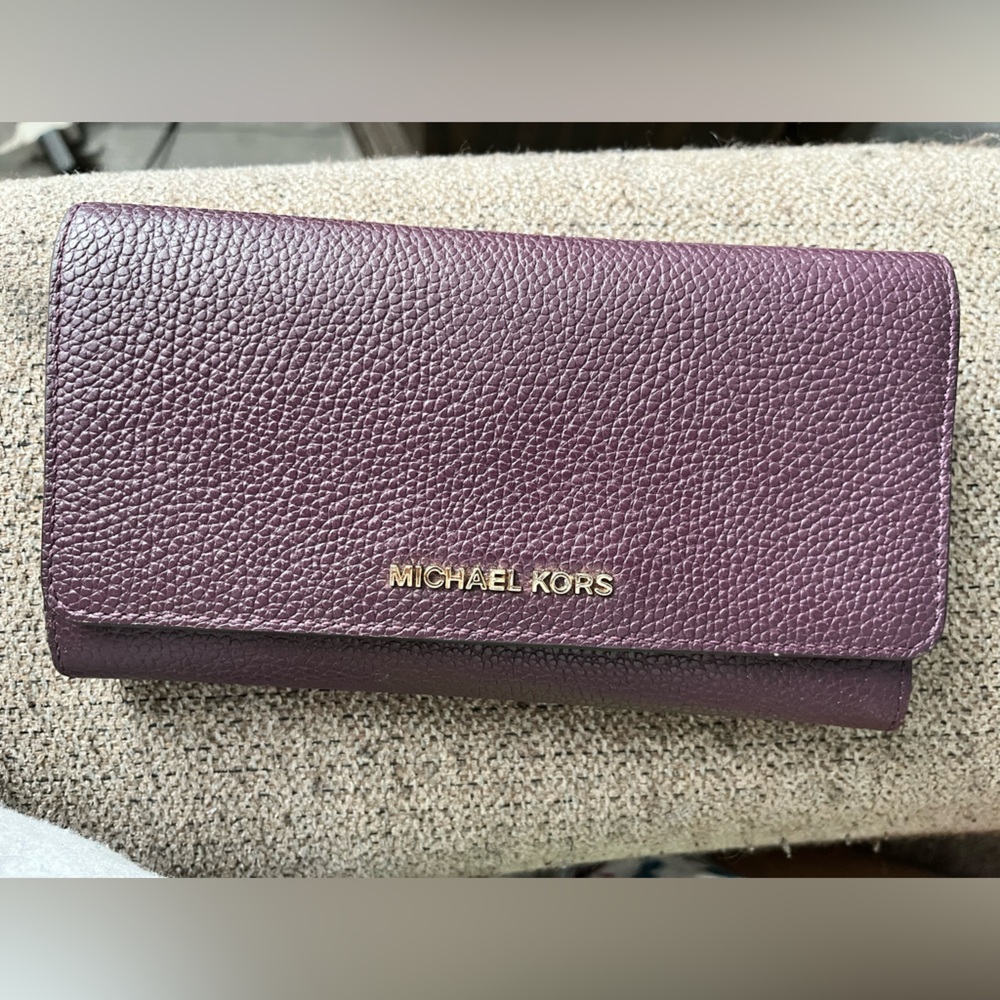 Michael Kors Plum Leather Wallet